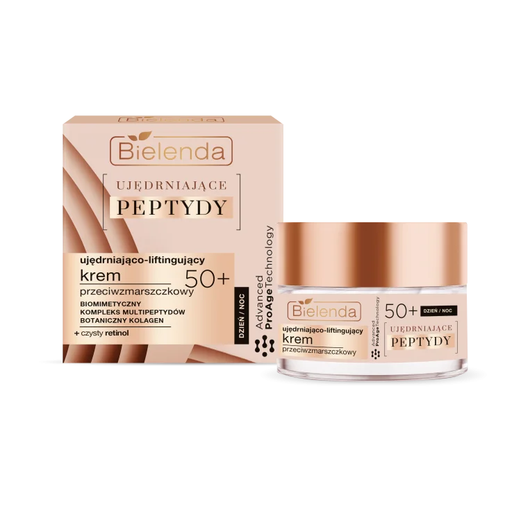 BIELENDA UJĘDRNIAJĄCE PEPTYDY UJĘDRNIAJĄCO - LIFTINGUJĄCY KREM PRZECIWZMARSZCZKOWY 50+ DZIEŃ/NOC 50ML BIELENDA UJĘDRNIAJĄCE PEPTYDY UJĘDRNIAJĄCO - LIFTINGUJĄCY KREM PRZECIWZMARSZCZKOWY 50+ DZIEŃ/NOC 50ML