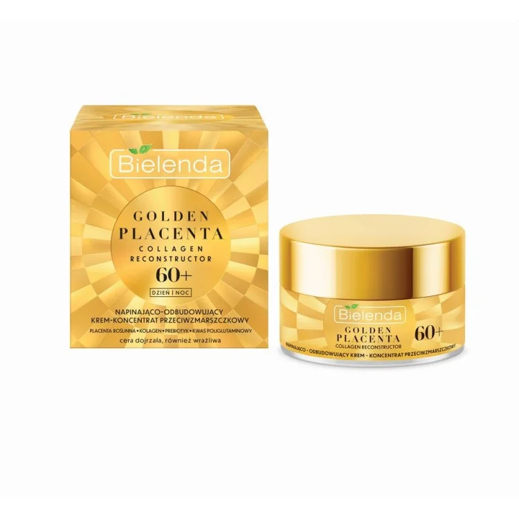 BIELENDA GOLDEN PLACENTA COLLAGEN RECONSTUCTOR 60+ Napinająco-odbudowujący krem przeciwzmarszczkowy do twarzy 50ml BIELENDA GOLDEN PLACENTA COLLAGEN RECONSTUCTOR 60+ Napinająco-odbudowujący krem przeciwzmarszczkowy do twarzy 50ml