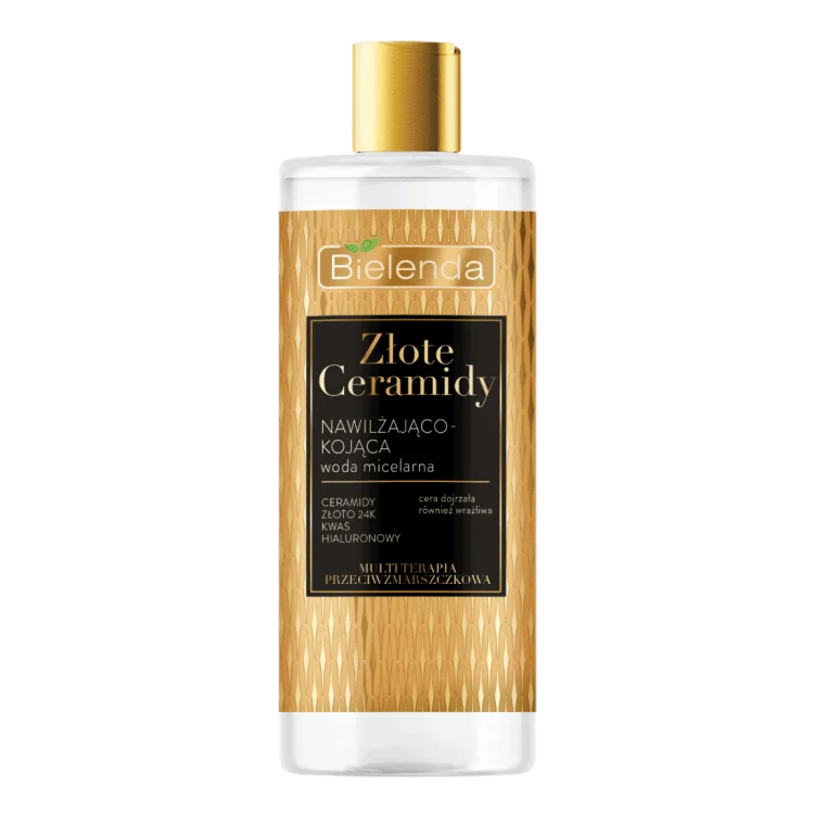 BIELENDA ZŁOTE CERAMIDY Nawilżająco – kojąca woda micelarna 500ML BIELENDA ZŁOTE CERAMIDY Nawilżająco – kojąca woda micelarna 500ML
