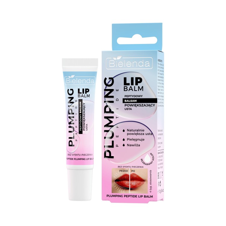 BIELENDA PLUMPING LIP BALM PEPTYDOWY BALSAM POWIEKSZAJĄCY USTA BEZ EFEKTU PIECZENIA 10g BIELENDA PLUMPING LIP BALM PEPTYDOWY BALSAM POWIEKSZAJĄCY USTA BEZ EFEKTU PIECZENIA 10g