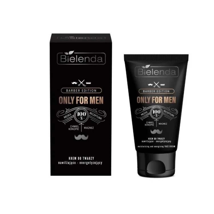 BIELENDA ONLY FOR MEN BARBER EDITION Nawilżająco-energetyzujący krem do twarzy 50ml BIELENDA ONLY FOR MEN BARBER EDITION Nawilżająco-energetyzujący krem do twarzy 50ml