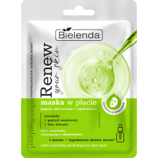BIELENDA RENEW YOUR SKIN ODŻYWCZA MASKA W PŁACIE Z CERAMIDAMI I ŚLUZEM ŚLIMAKA 1szt BIELENDA RENEW YOUR SKIN ODŻYWCZA MASKA W PŁACIE Z CERAMIDAMI I ŚLUZEM ŚLIMAKA 1szt