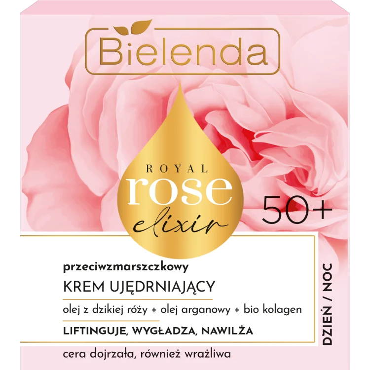 BIELENDA ROYAL ROSE ELIXIR PRZECIWZMARSZCZKOWY KREM UJĘDRNIAJĄCY 50+ 50ML BIELENDA ROYAL ROSE ELIXIR PRZECIWZMARSZCZKOWY KREM UJĘDRNIAJĄCY 50+ 50ML