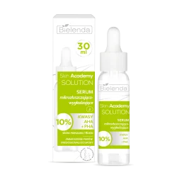 BIELENDA SKIN ACADEMY SOLUTION SERUM MIKROZŁUSZCZAJĄCO-WYGŁADZAJĄCE 30ML BIELENDA SKIN ACADEMY SOLUTION SERUM MIKROZŁUSZCZAJĄCO-WYGŁADZAJĄCE 30ML