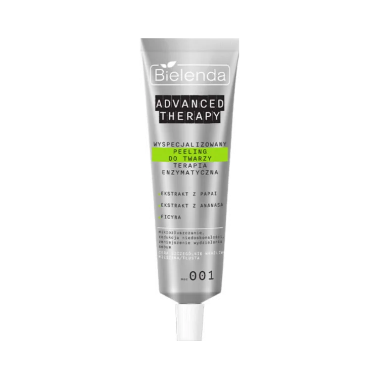 BIELENDA ADVANCED THERAPY Wyspecjalizowany peeling do twarzy terapia enzymatyczna - 001 30ml