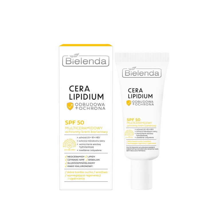 BIELENDA CERA LIPIDIUM MULTICERAMIDOWY OCHRONNY KREM BARIEROWY SPF 50 BIELENDA CERA LIPIDIUM MULTICERAMIDOWY OCHRONNY KREM BARIEROWY SPF 50