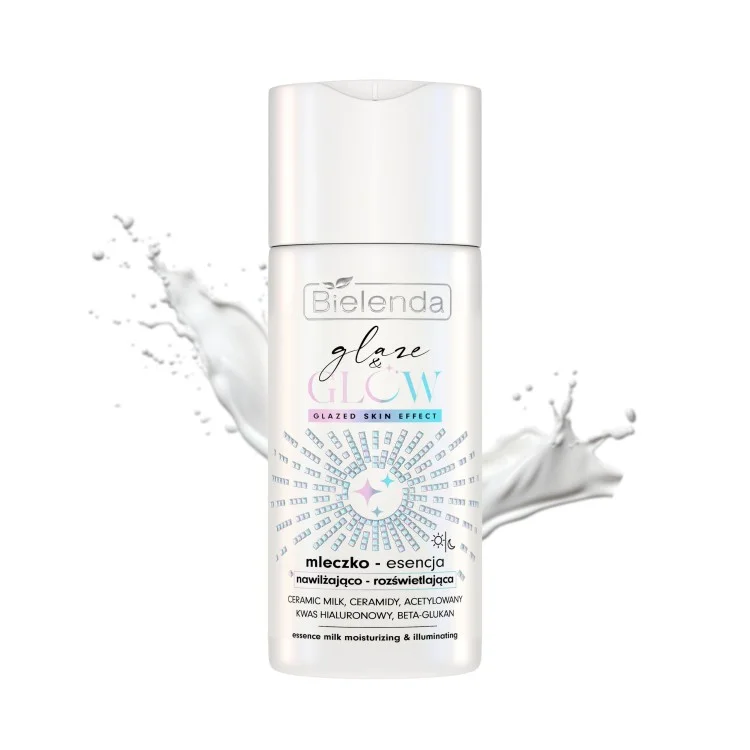 BIELENDA GLAZE & GLOW Mleczko - esencja nawilżająco rozświetlająca glazed skin effect 120 ml BIELENDA GLAZE & GLOW Mleczko - esencja nawilżająco rozświetlająca glazed skin effect 120 ml