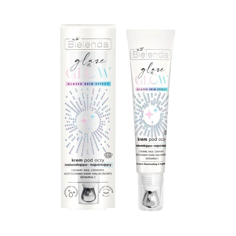 BIELENDA GLAZE & GLOW Krem pod oczy rozświetlająco-rozjaśniajacy glazed skin effect 15ml BIELENDA GLAZE & GLOW Krem pod oczy rozświetlająco-rozjaśniajacy glazed skin effect 15ml
