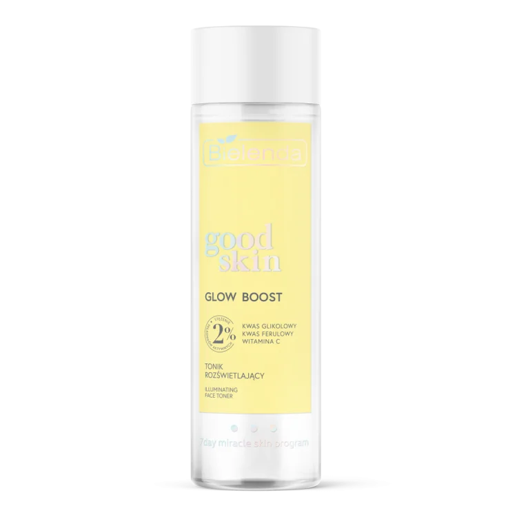 BIELENDA GOOD SKIN GLOW BOOST tonik rozświetlający kwas glikolowy, witamina C, kwas ferulowy 200ml EXP: 06.2024 BIELENDA GOOD SKIN GLOW BOOST tonik rozświetlający kwas glikolowy, witamina C, kwas ferulowy 200ml EXP: 06.2024