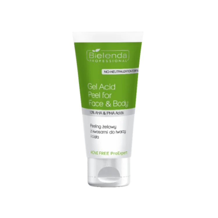 BIELENDA PROFESSIONAL ACNE FREE Peeling żelowy z kwasami do twarzy i ciała 150ml