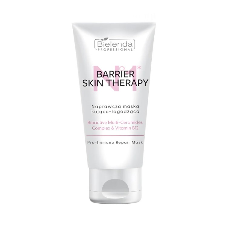 BIELENDA PROFESSIONAL  BARRIER SKIN THERAPY Naprawcza maska kojąco-łagodząca z kompleksem multiceramidów i witaminą B12, 150ml