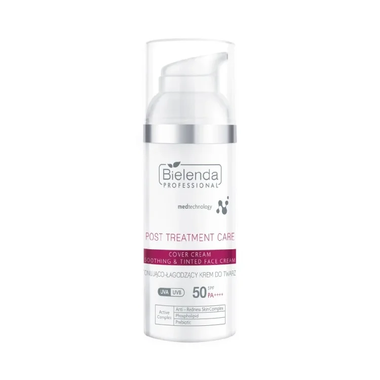 Bielenda Professional Post Treatment Care Krem łagodzący Cover Cream spf 50, 50ml Bielenda Professional Post Treatment Care Krem łagodzący Cover Cream spf 50, 50ml