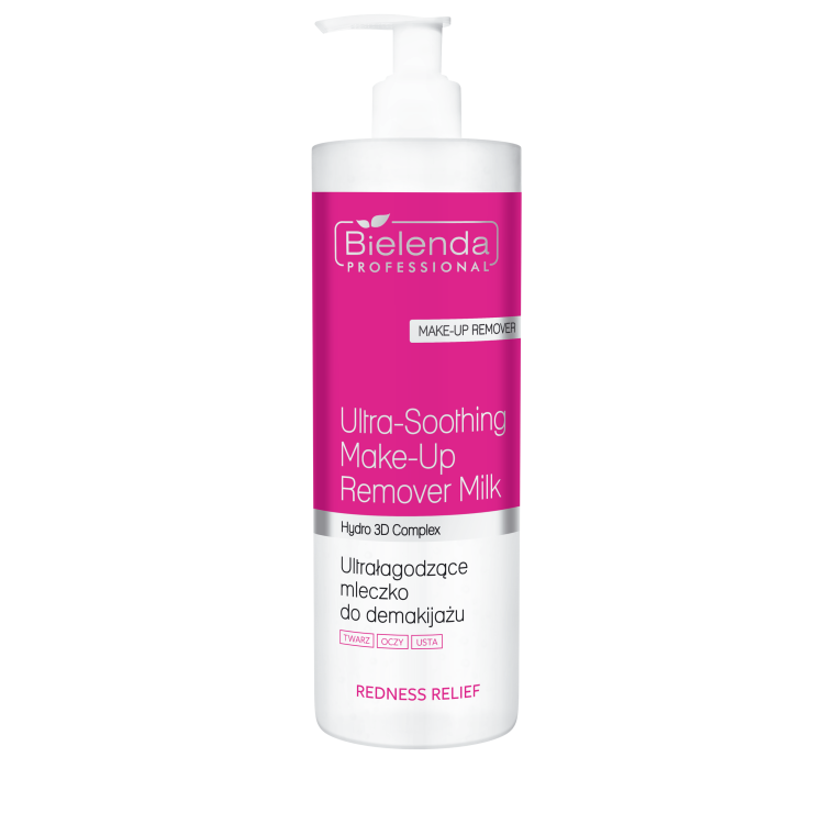 BIELENDA PROFESSIONAL REDNESS RELIEF ULTRA-ŁAGODZĄCE MLECZKO DO DEMAKIJAŻU TWARZY, OCZU I UST 500ML BIELENDA PROFESSIONAL REDNESS RELIEF ULTRA-ŁAGODZĄCE MLECZKO DO DEMAKIJAŻU TWARZY, OCZU I UST 500ML