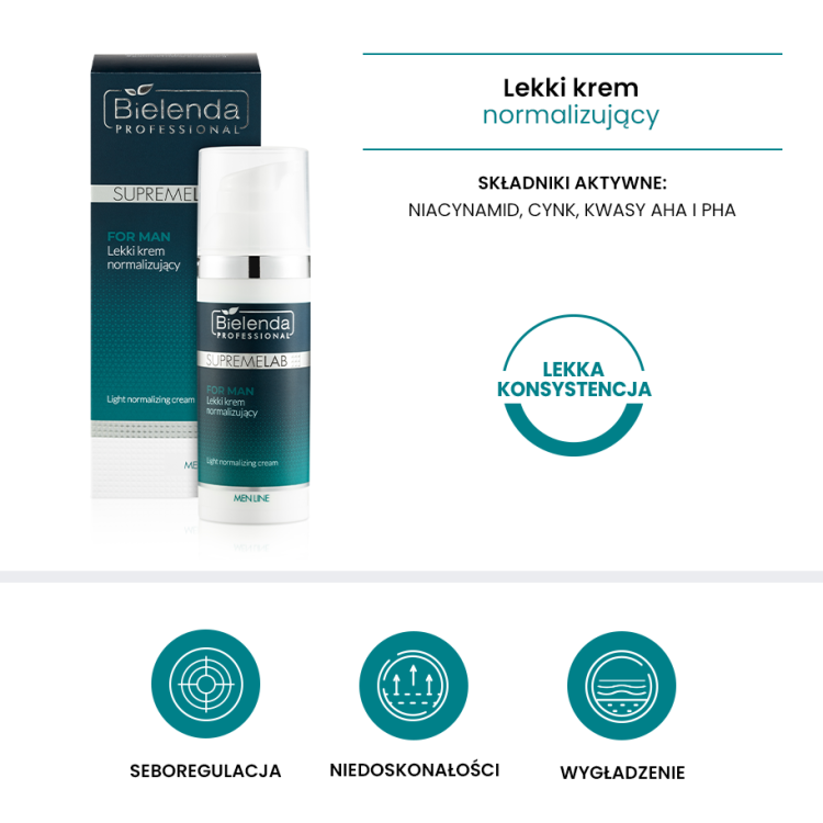 SUPREMELAB MEN LINE lekki krem normalizujący 50ml