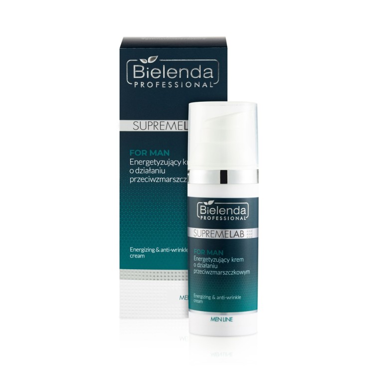 Bielenda Professional  SupremeLab Men Line Energetyzujący krem o działaniu przeciwzmarszczkowym 50ml