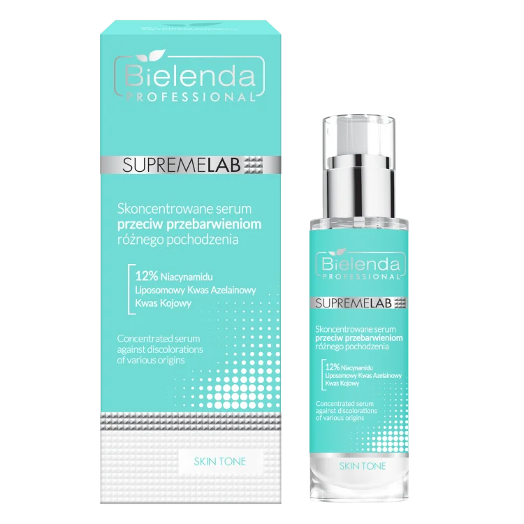 BIELENDA SUPREMELAB SKIN TONE SERUM SKONCENTROWANE PRZECIW PRZEBARWIENIOM RÓŻNEGO POCHODZENIA 30 ml BIELENDA SUPREMELAB SKIN TONE SERUM SKONCENTROWANE PRZECIW PRZEBARWIENIOM RÓŻNEGO POCHODZENIA 30 ml