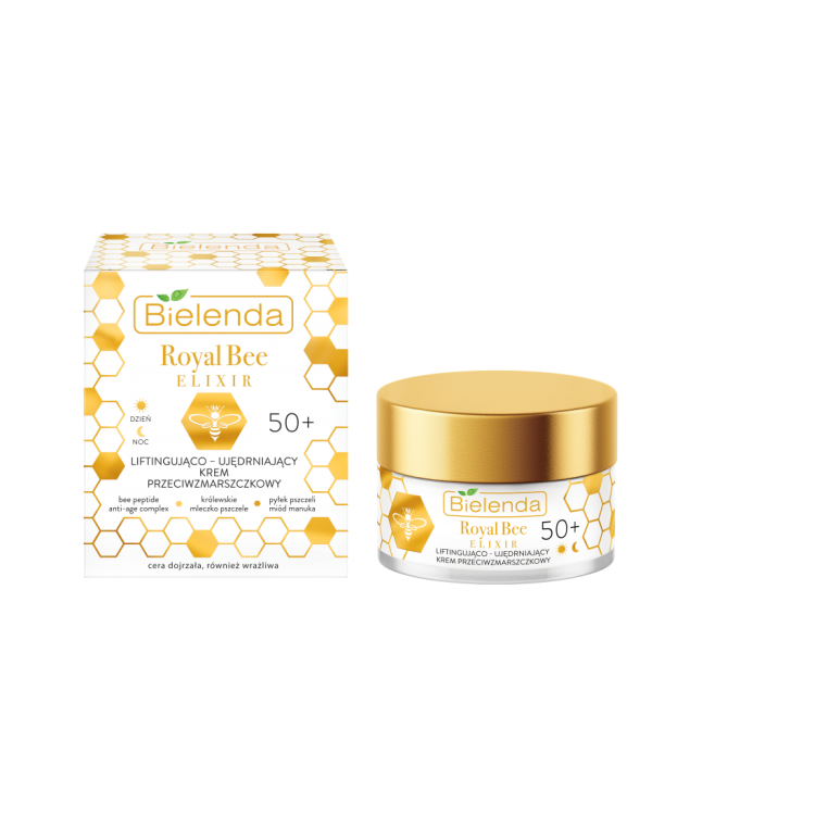 BIELENDA ROYAL BEE ELIXIR Liftingująco – ujędrniający krem przeciwzmarszczkowy 50+ DZIEŃ/ NOC 50ml EXP: 10.2025