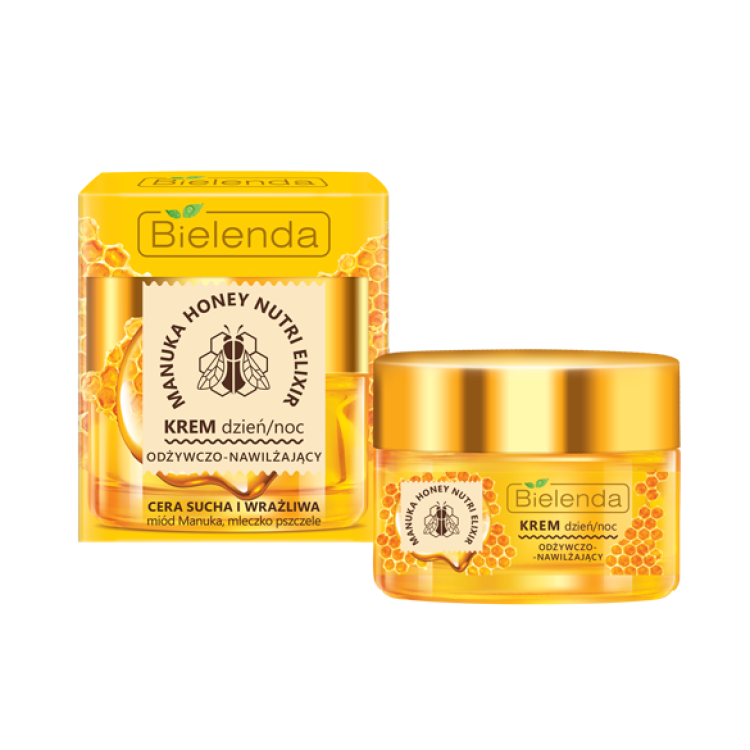 BIELENDA MANUKA HONEY NUTRI ELIXIR Odżywczo – nawilżający krem dzień/ noc 50 ml BIELENDA MANUKA HONEY NUTRI ELIXIR Odżywczo – nawilżający krem dzień/ noc 50 ml