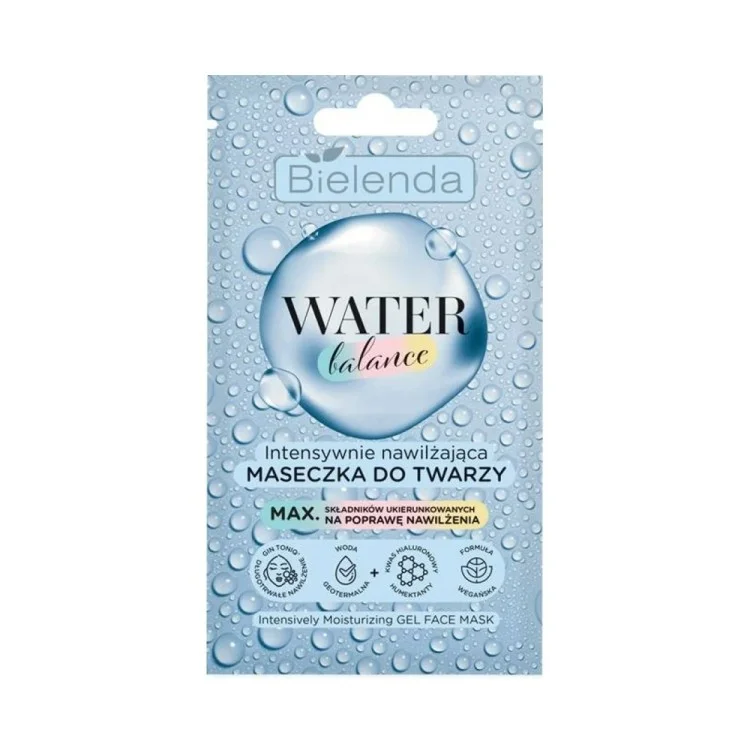 Bielenda Water Balance Intensywnie Nawilżająca Maseczka do twarzy 7g Bielenda Water Balance Intensywnie Nawilżająca Maseczka do twarzy 7g