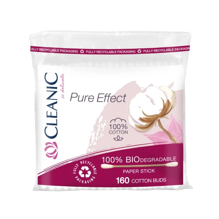 Cleanic Pure Effect Higieniczne patyczki kosmetyczne 160 sztuk Cleanic Pure Effect Higieniczne patyczki kosmetyczne 160 sztuk
