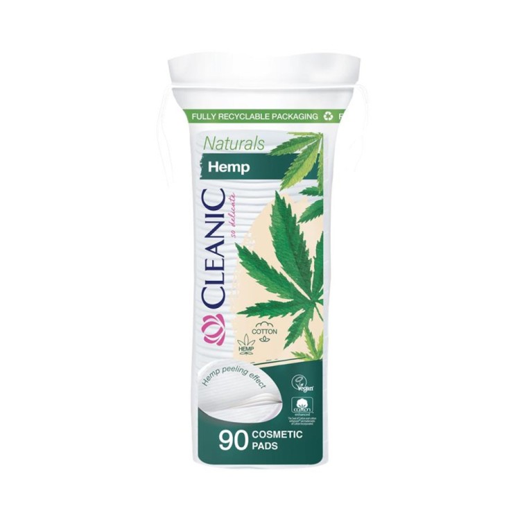 CLEANIC NATURALS PŁATKI KOSMETYCZNE Z KONOPIAMI 90 SZT