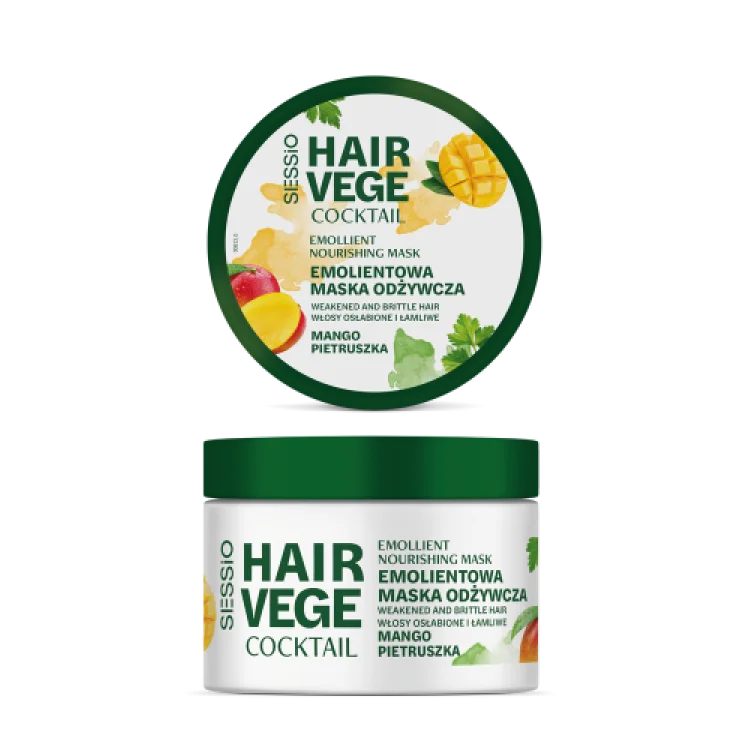 SESSIO HAIR VEGE COCKTAIL MASKA EMOLIENTOWA Z MANGO I PIETRUSZKĄ 250g SESSIO HAIR VEGE COCKTAIL MASKA EMOLIENTOWA Z MANGO I PIETRUSZKĄ 250g