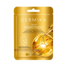 DERMIKA SKIN RECONTRUCTOR Silnie skoncentrowane złote serum, rekonstuktor intensywnie odmładzający wygląd skóry, maska w płacie 1 sztuka