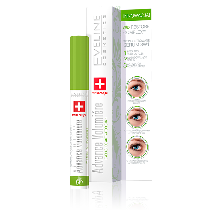 EVELINE SKONCENTROWANE SERUM DO RZĘS 3 W 1 ADVANCE VOLUMIÉRE 10ml EVELINE SKONCENTROWANE SERUM DO RZĘS 3 W 1 ADVANCE VOLUMIÉRE 10ml