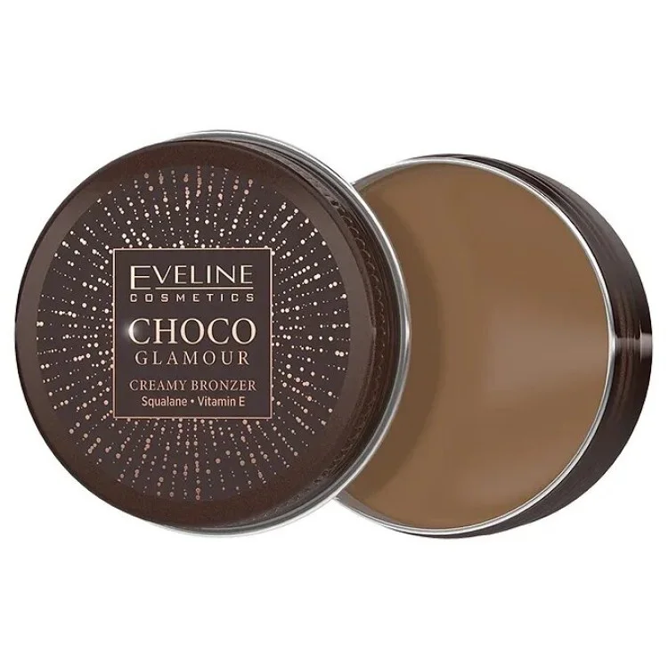 EVELINE CHOCO GLAMOUR LEKKI KREMOWY BRONZER ZE SKWALANEM I IWITAMINĄ E no.01 2OG EVELINE CHOCO GLAMOUR LEKKI KREMOWY BRONZER ZE SKWALANEM I IWITAMINĄ E no.01 2OG