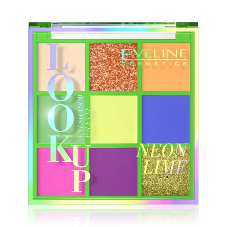 PALETA CIENI EVELINE LOOK UP 9 KOLORÓW NEON LIME