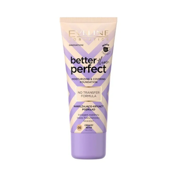 EVELINE BETTER THAN PERFECT PODKŁAD NAWILŻAJĄCO-KRYJĄCY DO TWARZY 05 KREMOWY BEŻ 30ml EVELINE BETTER THAN PERFECT PODKŁAD NAWILŻAJĄCO-KRYJĄCY DO TWARZY 05 KREMOWY BEŻ 30ml