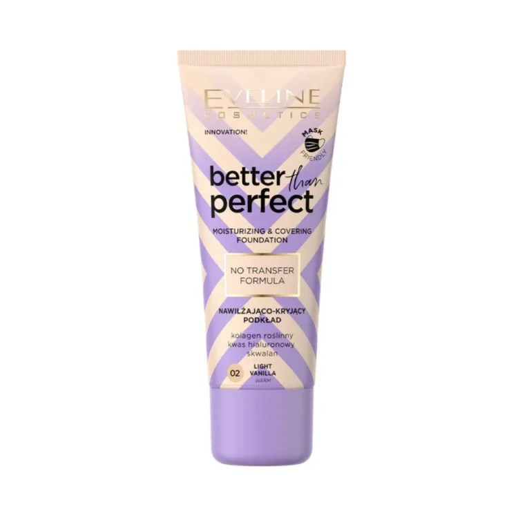 EVELINE BETTER THAN PERFECT PODKŁAD NAWILŻAJĄCO-KRYJĄCY DO TWARZY 02 LIGHT VANILLA 30ml EVELINE BETTER THAN PERFECT PODKŁAD NAWILŻAJĄCO-KRYJĄCY DO TWARZY 02 LIGHT VANILLA 30ml