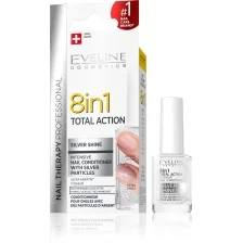 EVELINE NAIL THERAPY 8 IN 1 TOTAL ACTION SILVER SHINE SKONCENTROWANA ODŻYWKA DO PAZNOKCI , 12ml