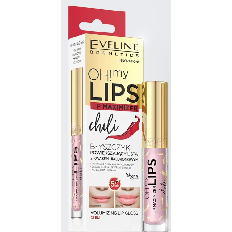Eveline Oh my lips Lip Maximizer Volumizing Lip Gloss Chili 4,5 ml Eveline Oh my lips Lip Maximizer Volumizing Lip Gloss Chili 4,5 ml