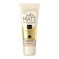 EVELINE SATIN MATT PODKŁAD MATUJĄCO-KRYJĄCY 102 WANILIA 30ml EVELINE SATIN MATT PODKŁAD MATUJĄCO-KRYJĄCY 102 WANILIA 30ml