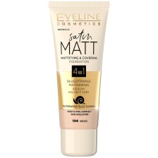 EVELINE SATIN MATT PODKŁAD MATUJĄCO-KRYJĄCY 104 BEŻ 30ml EVELINE SATIN MATT PODKŁAD MATUJĄCO-KRYJĄCY 104 BEŻ 30ml
