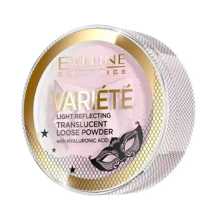 Eveline Variete Sypki Puder Do Twarzy Odbijający Światło z Kwasem Hialuronowym 6ml Eveline Variete Sypki Puder Do Twarzy Odbijający Światło z Kwasem Hialuronowym 6ml