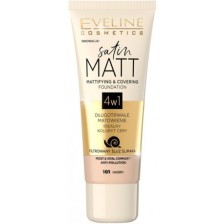 EVELINE SATIN MATT PODKŁAD MATUJĄCO-KRYJĄCY 101 IVORY 30ml EVELINE SATIN MATT PODKŁAD MATUJĄCO-KRYJĄCY 101 IVORY 30ml