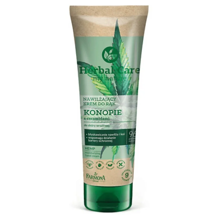 FARMONA HERBAL CARE Nawilżający krem do rąk KONOPI z ceramidami 100ml FARMONA HERBAL CARE Nawilżający krem do rąk KONOPI z ceramidami 100ml