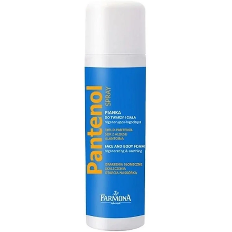 Farmona Pantenol Spray pianka regenerująco - łagodząca do twarzy i ciała 150 ml Farmona Pantenol Spray pianka regenerująco - łagodząca do twarzy i ciała 150 ml