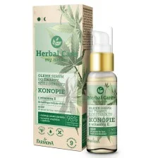 FARMONA HERBAL CARE Olejek-serum do twarzy, szyi i dekoltu Konopie z witaminą E do każdego rodzaju skóry, 50ml  EXP: 07.2025