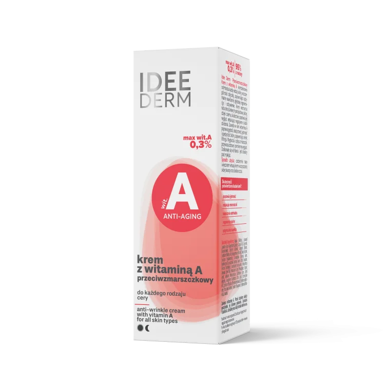 IDEEPHARM IDEE DERM Przeciwzmarszczkowy Krem z witaminą A 50ml IDEEPHARM IDEE DERM Przeciwzmarszczkowy Krem z witaminą A 50ml