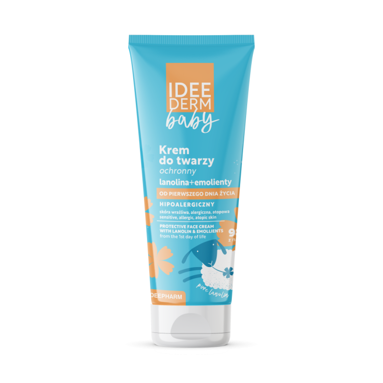 IDEEPHARM IDEE DERM BABY krem ochronny do twarzy  lanolina & emoilienty od piewszego dnia życia 50ml