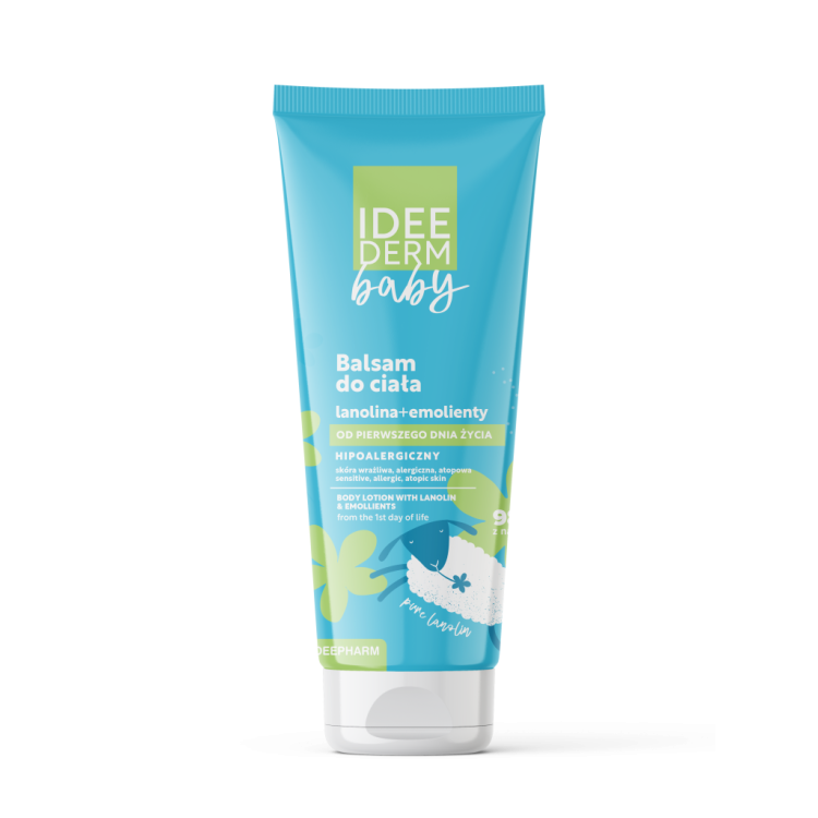 IDEEPHARM IDEE DERM BABY balsam do ciała lanolina + emolienty od pierwszego dnia życia 175ml