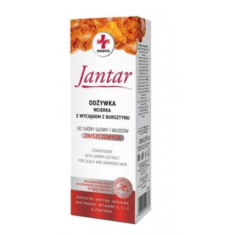 Jantar Medica Odżywka-wcierka do włosów zniszczonych z wyciągiem z bursztynu 100ml Jantar Medica Odżywka-wcierka do włosów zniszczonych z wyciągiem z bursztynu 100ml