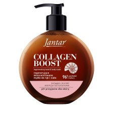 FARMONA  Jantar Collagen Boost Regenerujące mydło do rąk (i ciała) esencja bursztynowa + kolagen morski 400ml FARMONA  Jantar Collagen Boost Regenerujące mydło do rąk (i ciała) esencja bursztynowa + kolagen morski 400ml