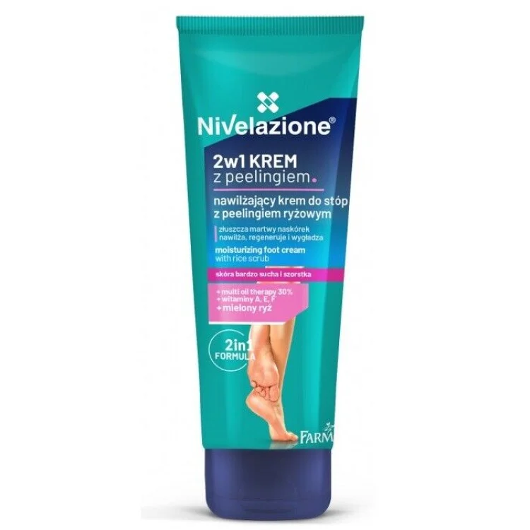 FARMONA NIVELAZIONE NAWILŻAJĄCY KREM DO STÓP Z PEELINGIEM RYŻOWYM 100ML FARMONA NIVELAZIONE NAWILŻAJĄCY KREM DO STÓP Z PEELINGIEM RYŻOWYM 100ML
