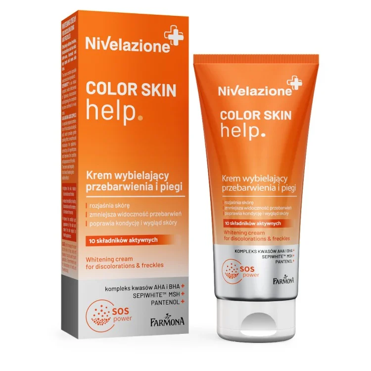 Farmona Nivelazione COLOR SKIN HELP krem wybielający przebarwienia i piegi 50 ml Farmona Nivelazione COLOR SKIN HELP krem wybielający przebarwienia i piegi 50 ml