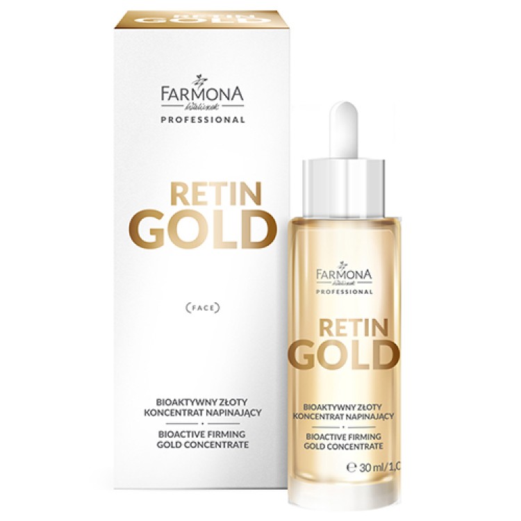 Farmona Professional RETIN GOLD Bioaktywny Złoty Koncentrat Ujędrniający do Twarzy 30ml EXP: 10.2025 Farmona Professional RETIN GOLD Bioaktywny Złoty Koncentrat Ujędrniający do Twarzy 30ml EXP: 10.2025
