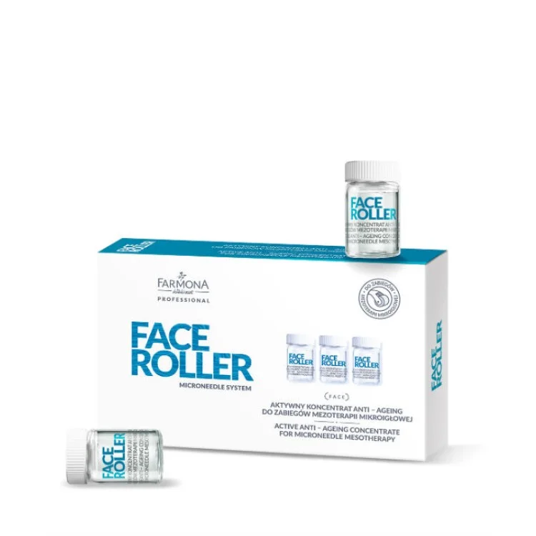 FARMONA PROFESSIONAL FACE ROLLER Aktywny koncentrat anti - ageing do zabiegów mezoterapii mikrogiłowej 5x5ml FARMONA PROFESSIONAL FACE ROLLER Aktywny koncentrat anti - ageing do zabiegów mezoterapii mikrogiłowej 5x5ml